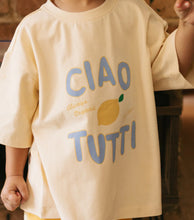 Load image into Gallery viewer, Ciao Tutti Limone Mid Sleeve Tee - Vanilla Parfait