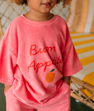 Load image into Gallery viewer, Buon Appetito Mid Sleeve Tee Terry Towel - Meringue Pink