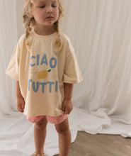 Load image into Gallery viewer, Ciao Tutti Limone Mid Sleeve Tee - Vanilla Parfait