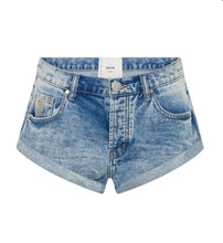 Load image into Gallery viewer, Bandits Low Waist Denim Shorts - Sunset Blue