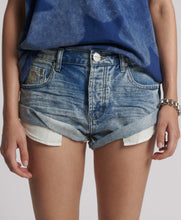 Load image into Gallery viewer, Bandits Low Waist Denim Shorts - Sunset Blue
