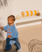 Load image into Gallery viewer, Buon Appetito Mid Sleeve Tee - Terry Towel Pool Blue