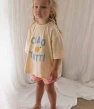 Load image into Gallery viewer, Ciao Tutti Limone Mid Sleeve Tee - Vanilla Parfait