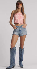 Load image into Gallery viewer, Bandits High Waist Messed Up Denim Shorts - Salty Dog Blue