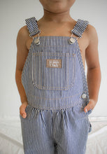 Load image into Gallery viewer, Carpenter Overall - Navy Railroad Stripe