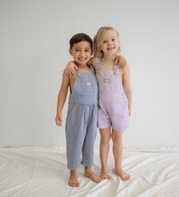 Load image into Gallery viewer, Carpenter Overall - Navy Railroad Stripe