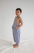 Load image into Gallery viewer, Carpenter Overall - Navy Railroad Stripe