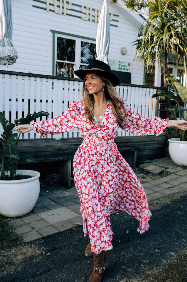 SAVANAH HALTER MAXI DRESS