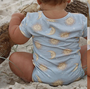 Celestial Short Sleeved Onesie - Blue