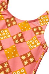 Vintage Patchwork Swimsuit -  Coral (Pre-Order)