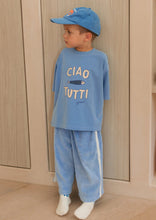 Load image into Gallery viewer, Ciao Tutti Pesci Mid Sleeve Tee Pool Blue