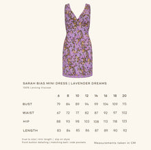 Load image into Gallery viewer, Sarah Bias Mini Dress - Lavender Dreams