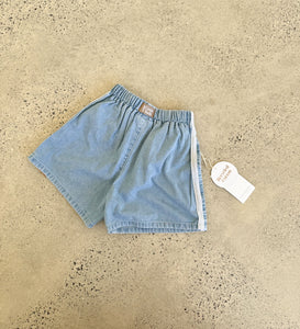 Tricky Track Short - Side Stripe Blue