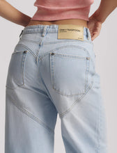 Load image into Gallery viewer, Love Machines Mid Waist Super Wide Leg Denim Jeans - Blue Heart