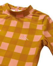 Load image into Gallery viewer, Seaside Gingham Swimsuit -  Long Sleeve