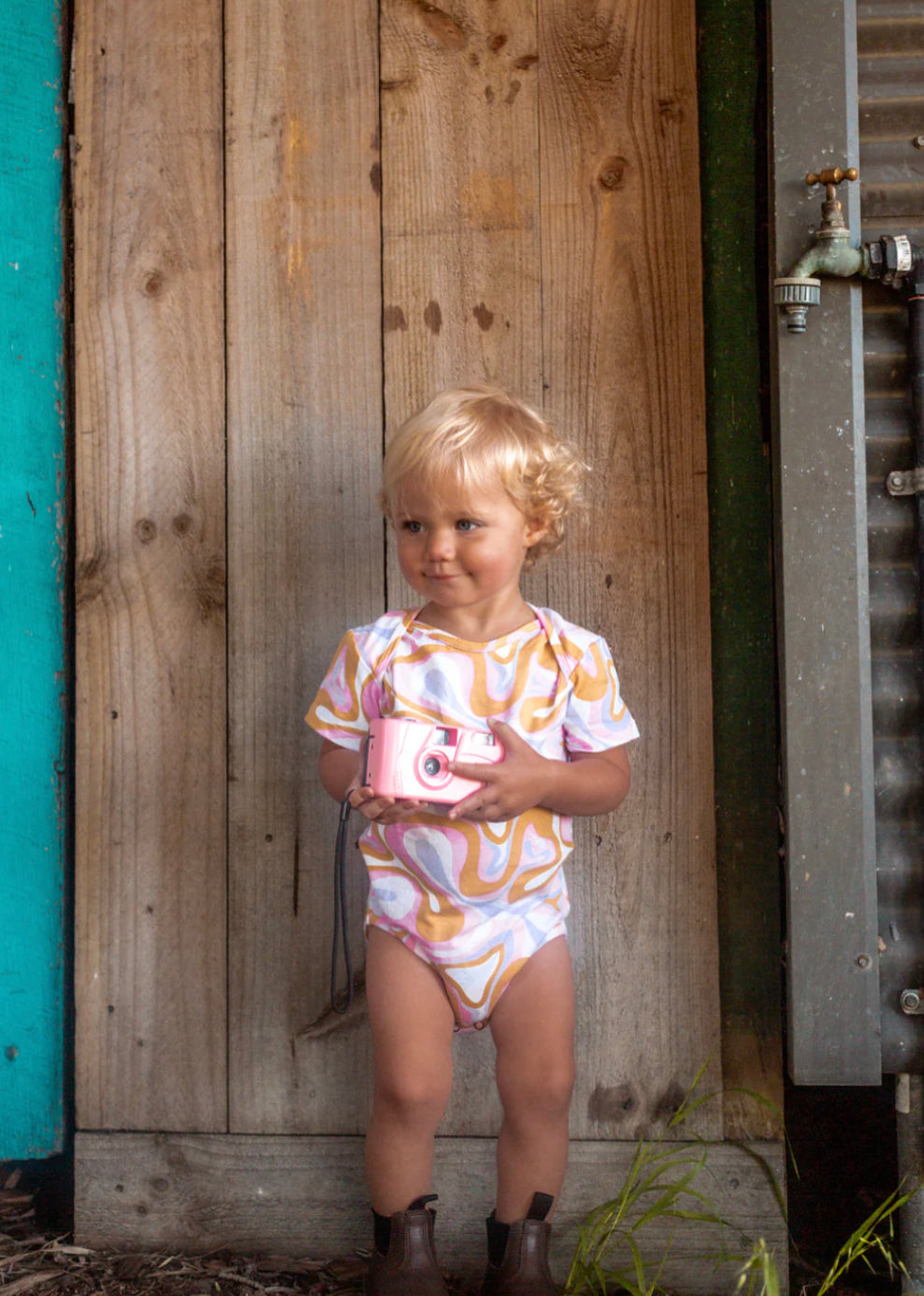 Zimi Sleep Suit - Retro Warp - Bubblegum (Pre-Order)