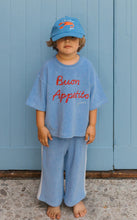 Load image into Gallery viewer, Buon Appetito Mid Sleeve Tee Terry Towel Pool Blue