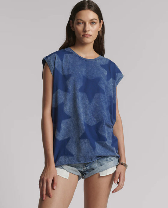 STAR DUST OVERSIZED TANK - BLUE