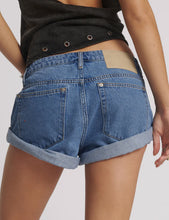Load image into Gallery viewer, Bandits Low Waist Denim Shorts - Blu Estate