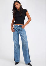 Load image into Gallery viewer, Low Riders Low Waist Wide Leg Zipped Denim Jeans - Pretty Blue