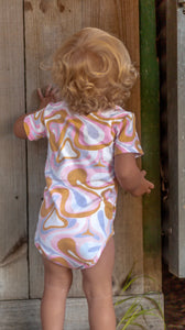 Zimi Sleep Suit - Retro Warp - Bubblegum