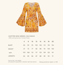 Load image into Gallery viewer, Jupiter Mini Dress - Old Gold