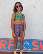 Load image into Gallery viewer, Wavy Checks Boardshorts - Navy