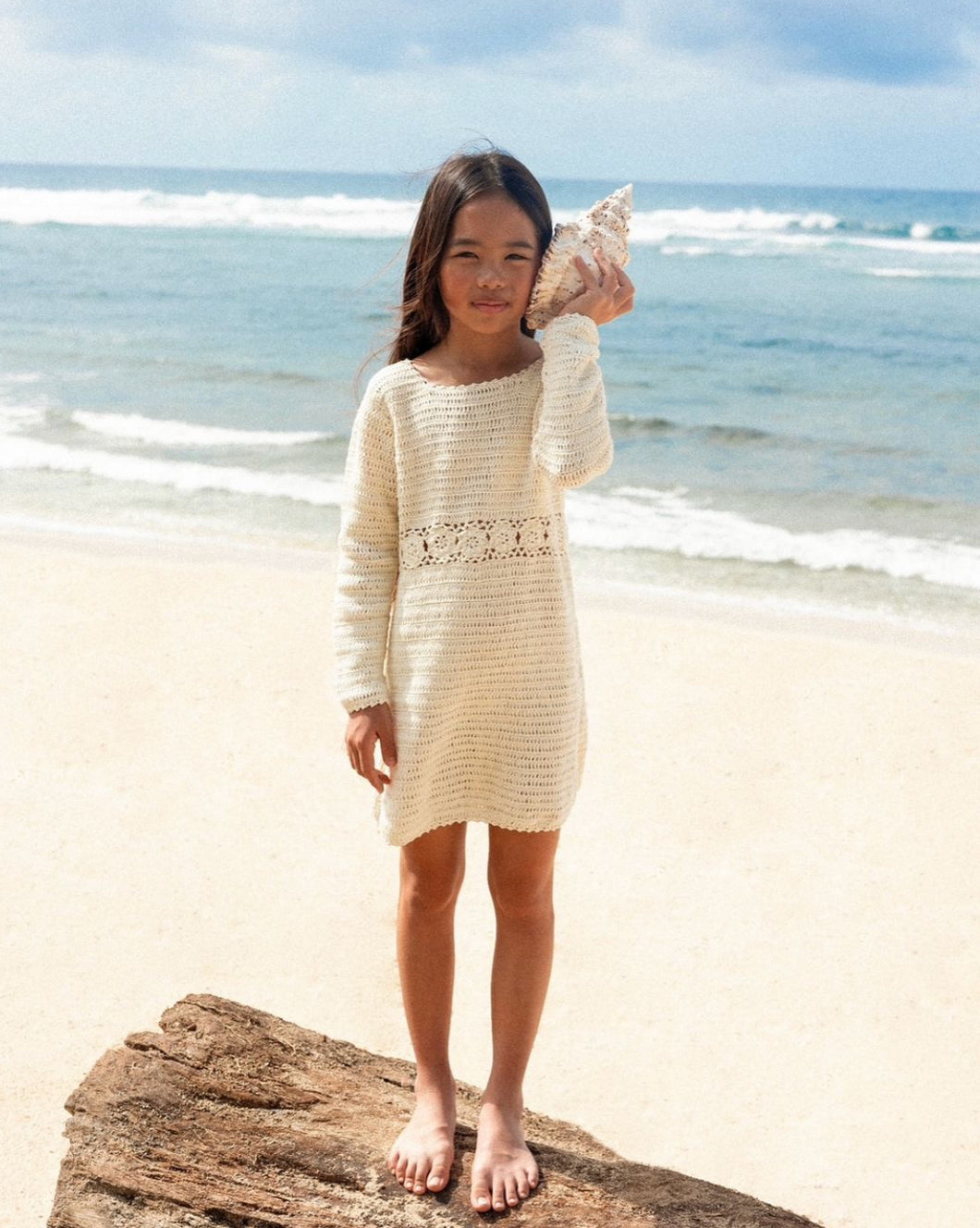 white christmas dresses Cleobella - Ileanna Crochet Mini Dress main image 1
