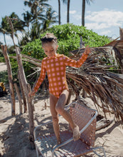 Load image into Gallery viewer, Seaside Gingham Swimsuit -  Long Sleeve