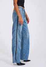 Load image into Gallery viewer, Low Riders Low Waist Wide Leg Zipped Denim Jeans - Pretty Blue