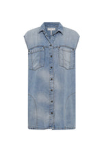 Load image into Gallery viewer, SOFT BLUE TENCEL SHIRT DRESS