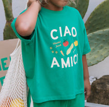Load image into Gallery viewer, Ciao Amici Mid Sleeve Tee - Leafy Green