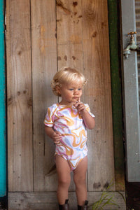 Zimi Sleep Suit - Retro Warp - Bubblegum