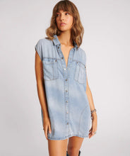 Load image into Gallery viewer, SOFT BLUE TENCEL SHIRT DRESS