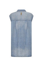 Load image into Gallery viewer, SOFT BLUE TENCEL SHIRT DRESS