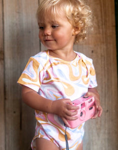 Zimi Sleep Suit - Retro Warp - Bubblegum (Pre-Order)