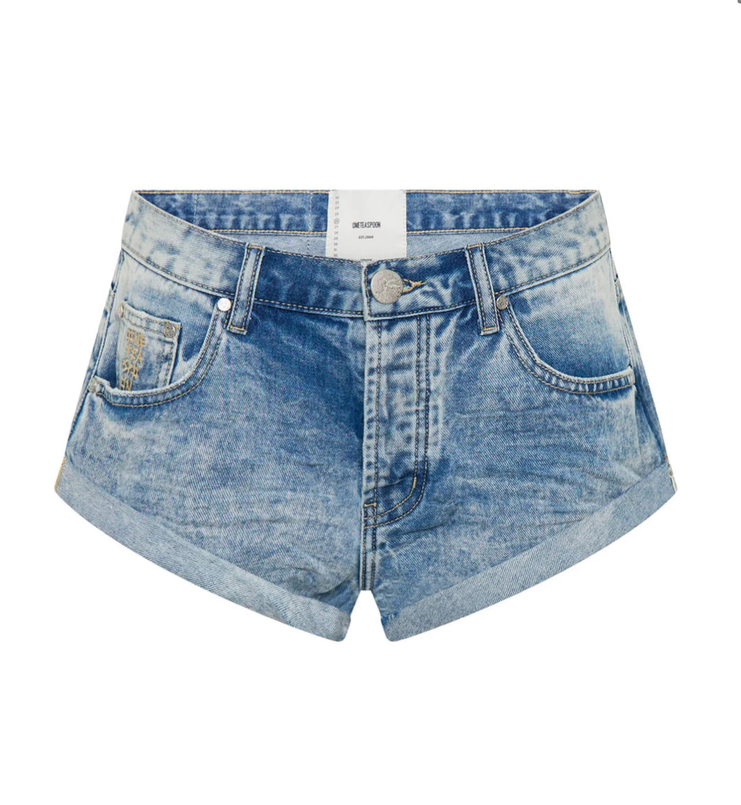 Bandits Low Waist Denim Shorts - Sunset Blue