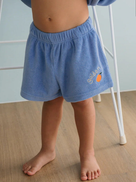 Farm Fresh Boy Shorts - Pool Blue