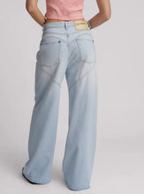 Load image into Gallery viewer, Love Machines Mid Waist Super Wide Leg Denim Jeans - Blue Heart