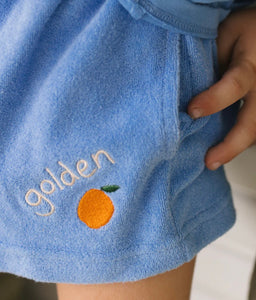 Farm Fresh Boy Shorts - Pool Blue