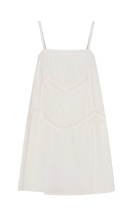 Alana Cotton Slip Mini Dress - Blue White