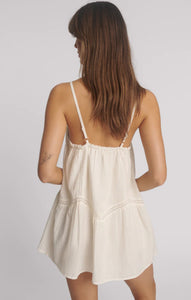 Alana Cotton Slip Mini Dress - Blue White