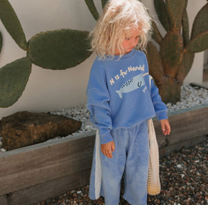 Narwhal Sweater Pool Blue