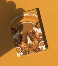 Load image into Gallery viewer, Happy Holidays Greeting Card ~ Vintage Gold