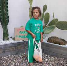 Load image into Gallery viewer, Ciao Amici Mid Sleeve Tee - Leafy Green