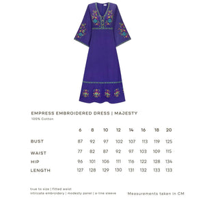 Empress Embroided Dress - Majesty