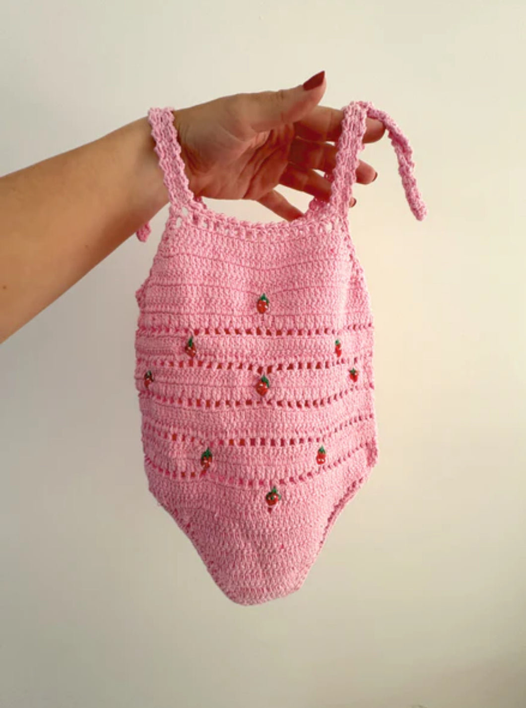 Strawberries Crochet Bodysuit