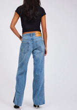 Load image into Gallery viewer, Low Riders Low Waist Wide Leg Zipped Denim Jeans - Pretty Blue