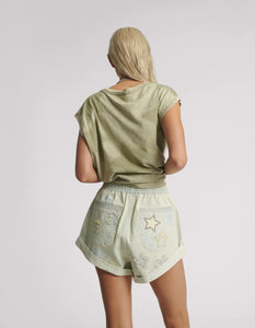 STAR DUST OVERSIZED TANK - Khaki