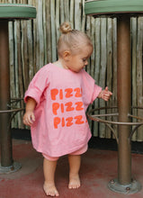 Load image into Gallery viewer, Pizza Mid Sleeve Tee - Meringue Pink